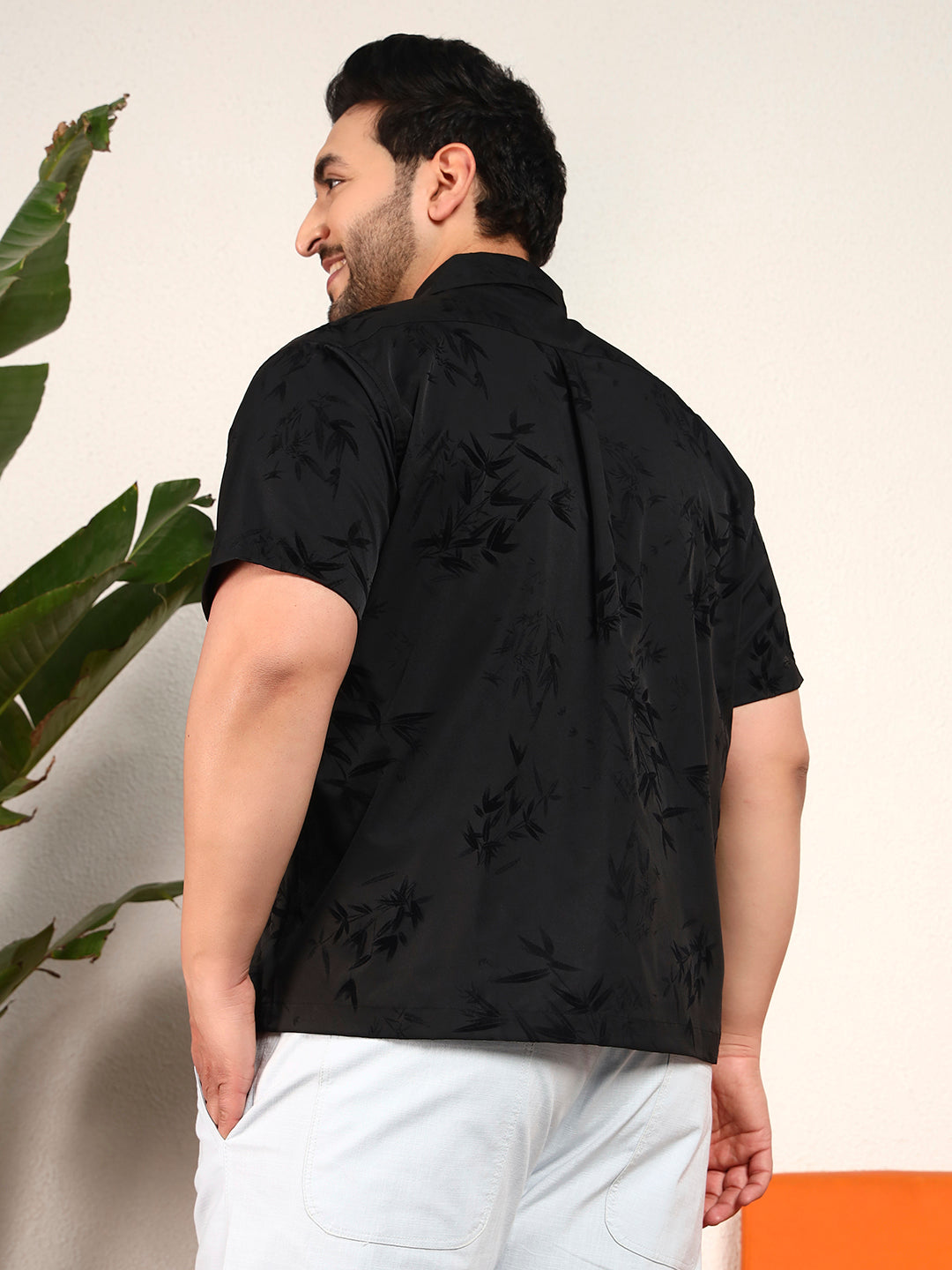 MIDNIGHT BLOOM SHIRT PLUS | Ebony Black